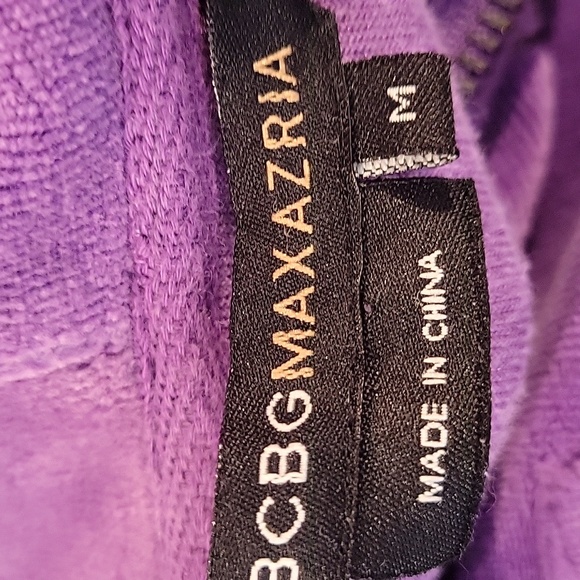 BCBGMAxazria Y2k Purple velvet hoodie jacket - Picture 8 of 11